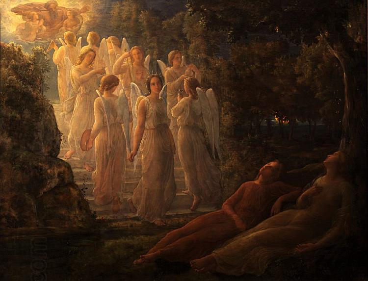 Louis Janmot The golden stairs China oil painting art